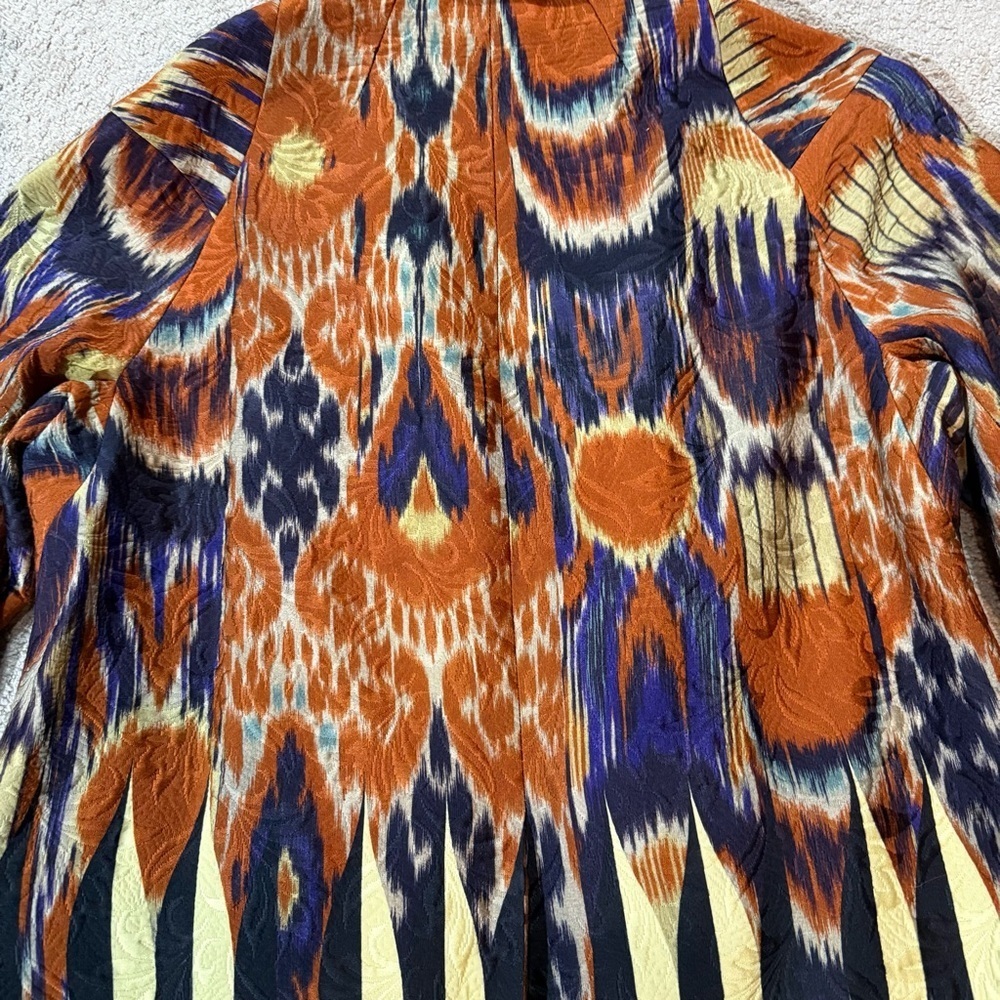 Dries Van Noten Rodel Jaquard Coat in Desb Sz Small Minimalist Open Front - Picture 10 of 11